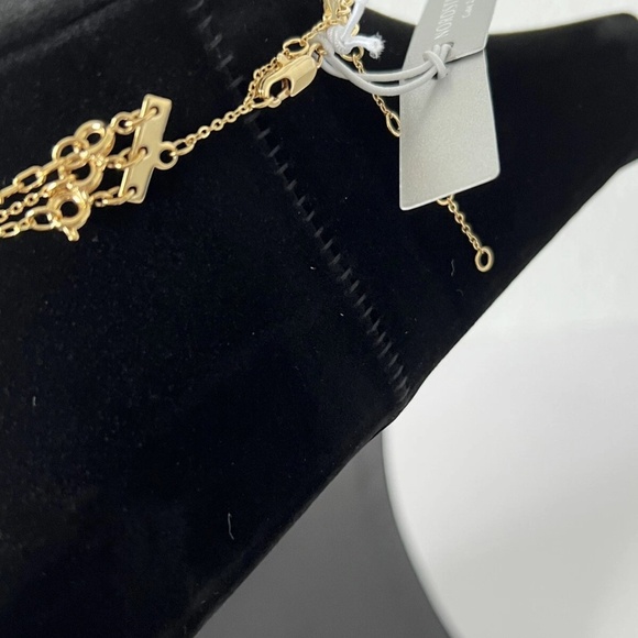 Women's Nordstrom Layered Cubic Zirconia & Chain Collar Necklace new - Picture 5 of 7